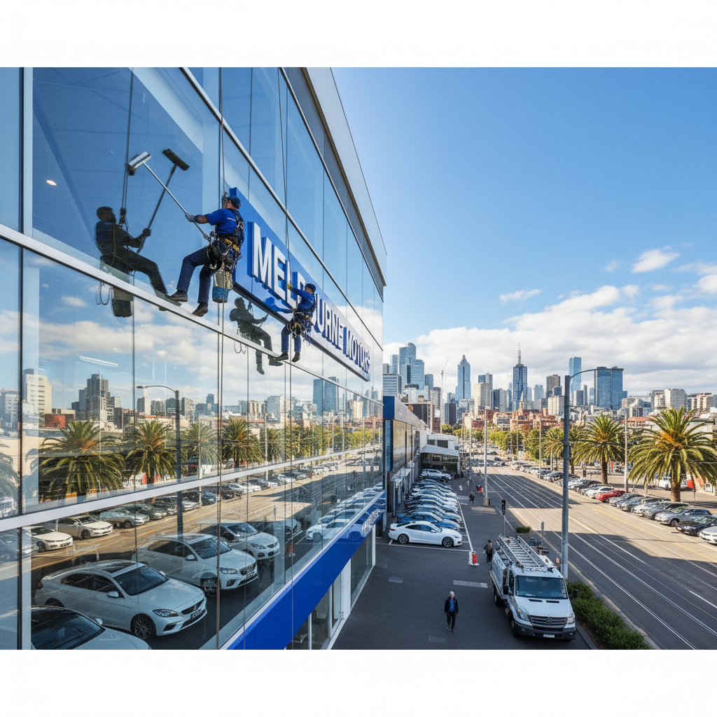 window cleaning for car dealerships in Melbourne