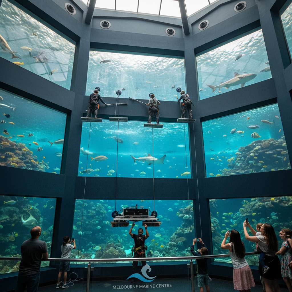 window cleaning for aquariums and marine facilities